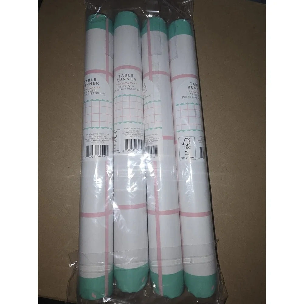 Paper Table Runner 4 Pack 12 in x‎ 72 in